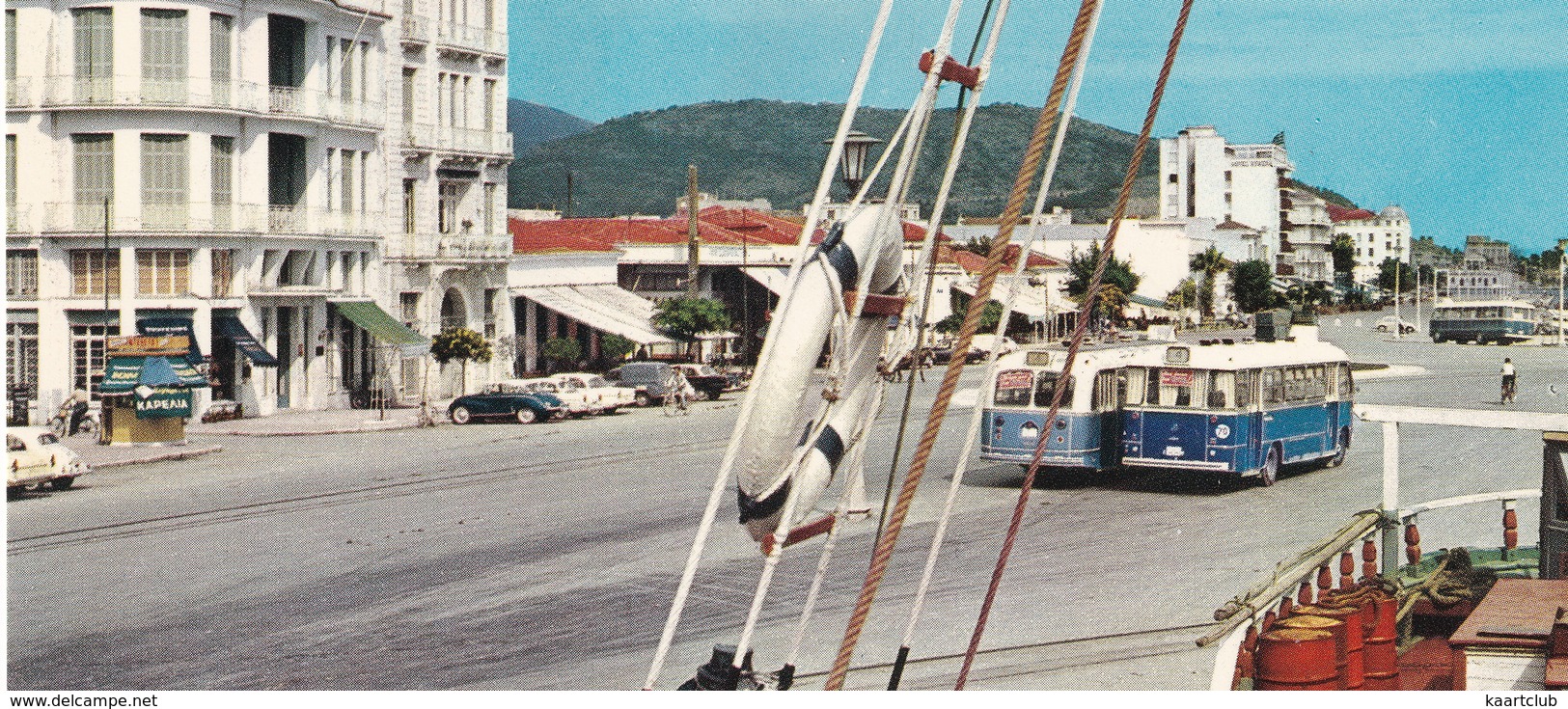 Volos: 3x AUTOBUS/COACH, DKW 3=6 - Central Quay - (Greece) - Toerisme