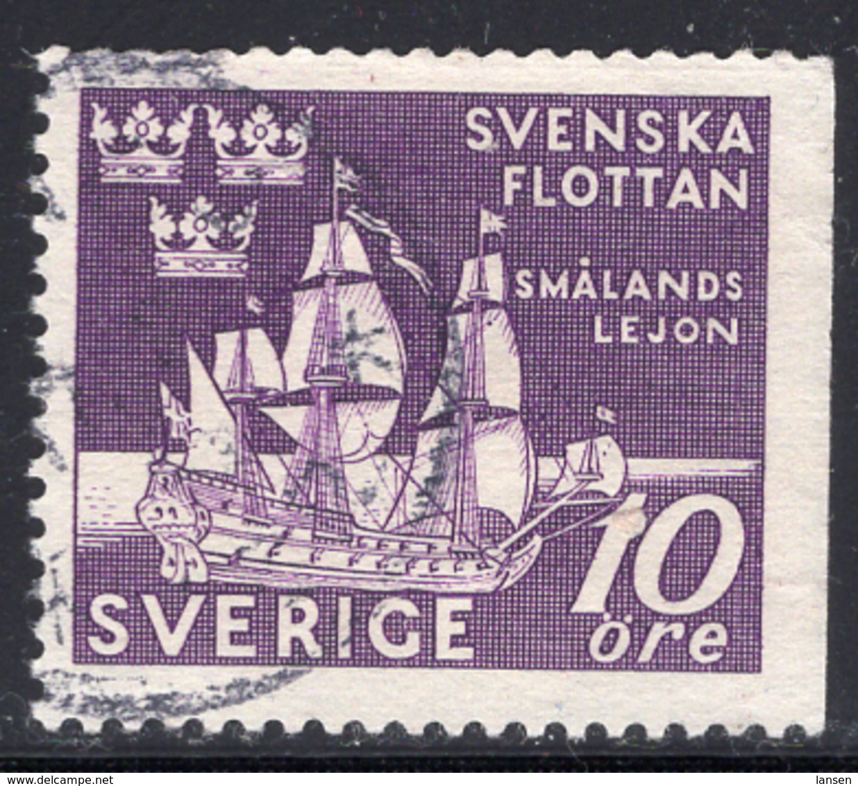 Schweden, Mi306Dr, 300. Jahrestag Des Seesieges Bei Der Insel Fehmarn über Die Dänische Flotte - Schwedische Flotte - Used Stamps