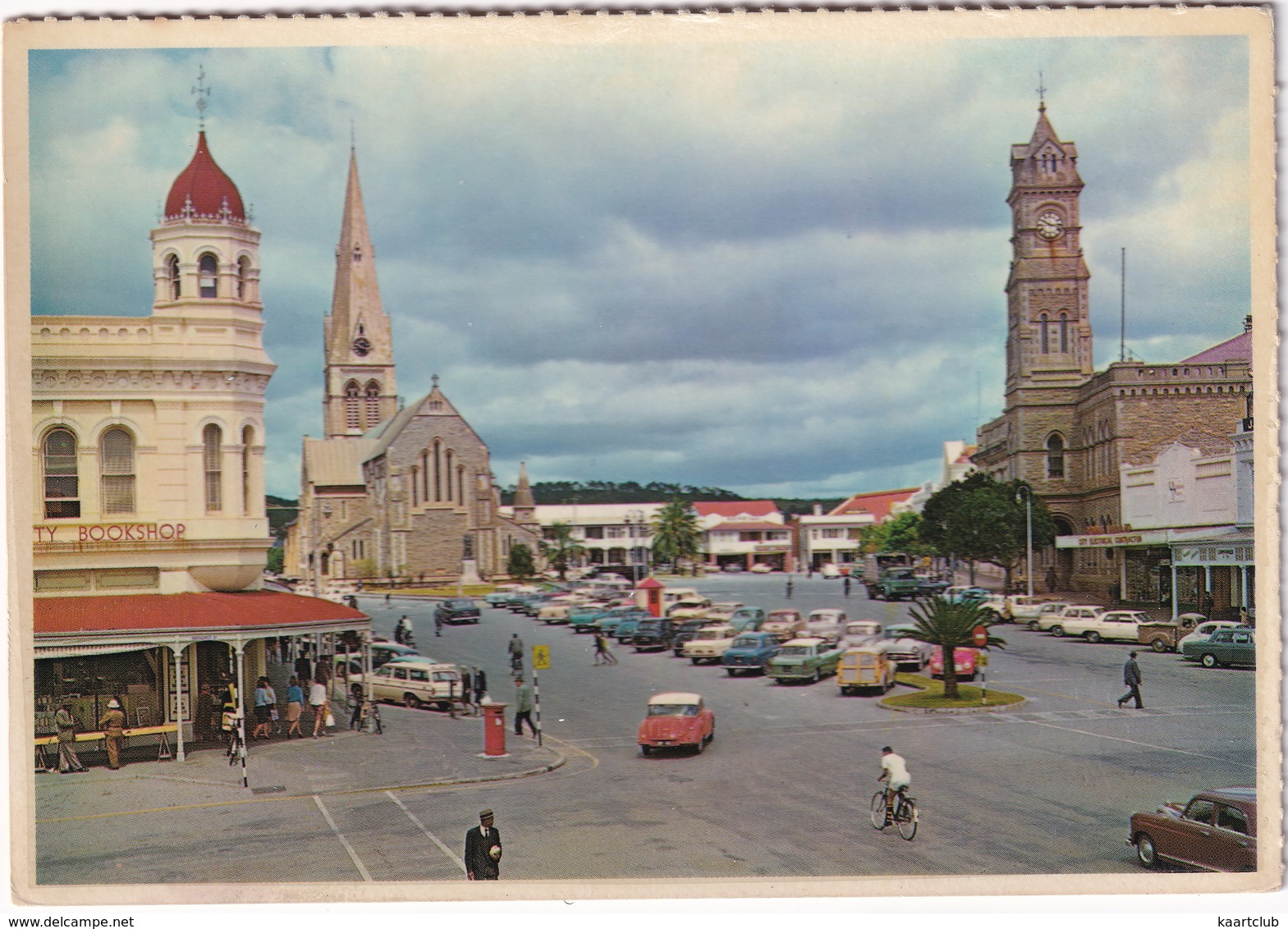 Grahamstown: DKW 3=6, CHEVROLET CHEVY WAGON, MORRIS WOODY, OXFORD V, OPEL KADETT A - Cathedral,Bookshop - (South Africa) - Toerisme