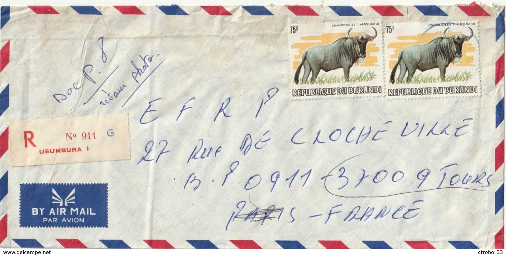 Burundi - Lettre Avec Timbres - - Oblitérés