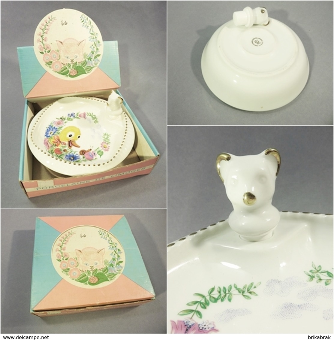 ° ASSIETTE A BOUILLIE PORCELAINE DE LIMOGES GL + Bébé Soupe - Plates