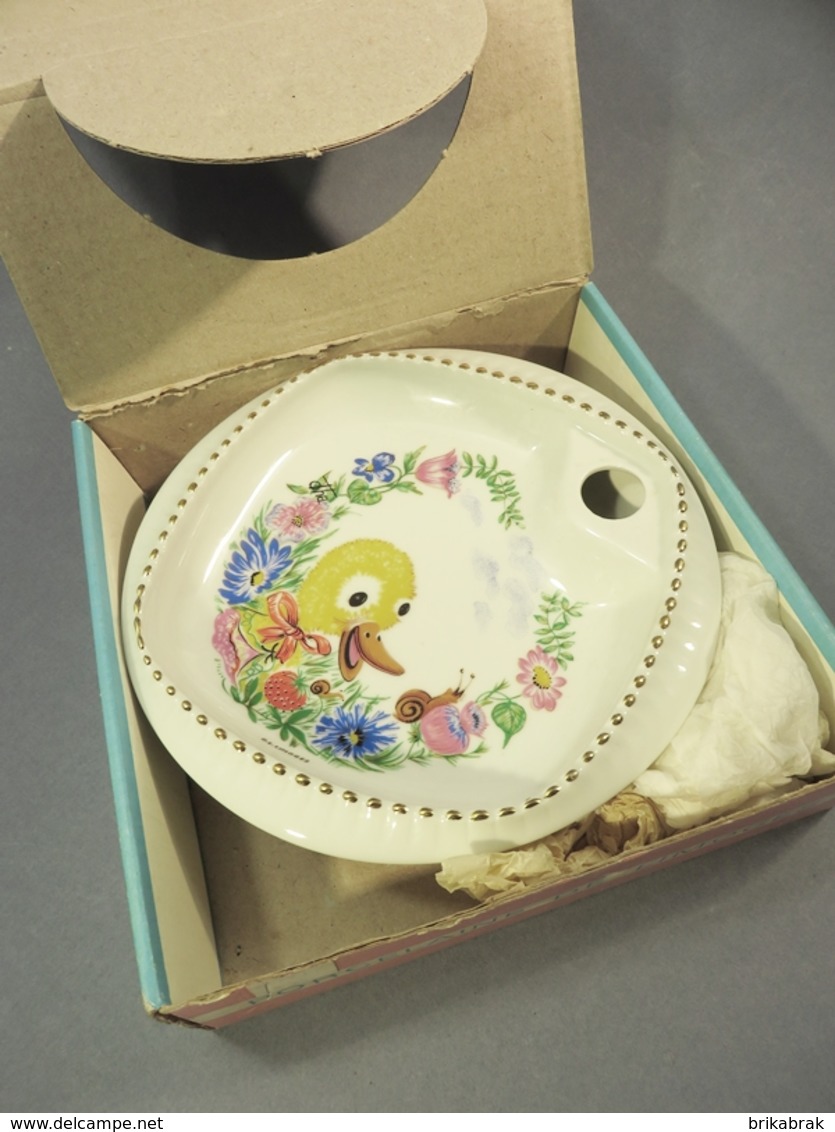 ° ASSIETTE A BOUILLIE PORCELAINE DE LIMOGES GL + Bébé Soupe - Borden