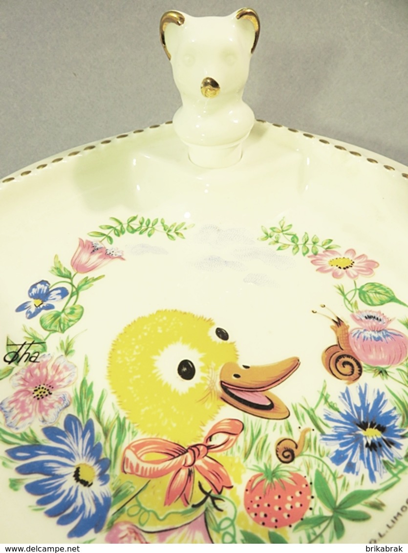 ° ASSIETTE A BOUILLIE PORCELAINE DE LIMOGES GL + Bébé Soupe