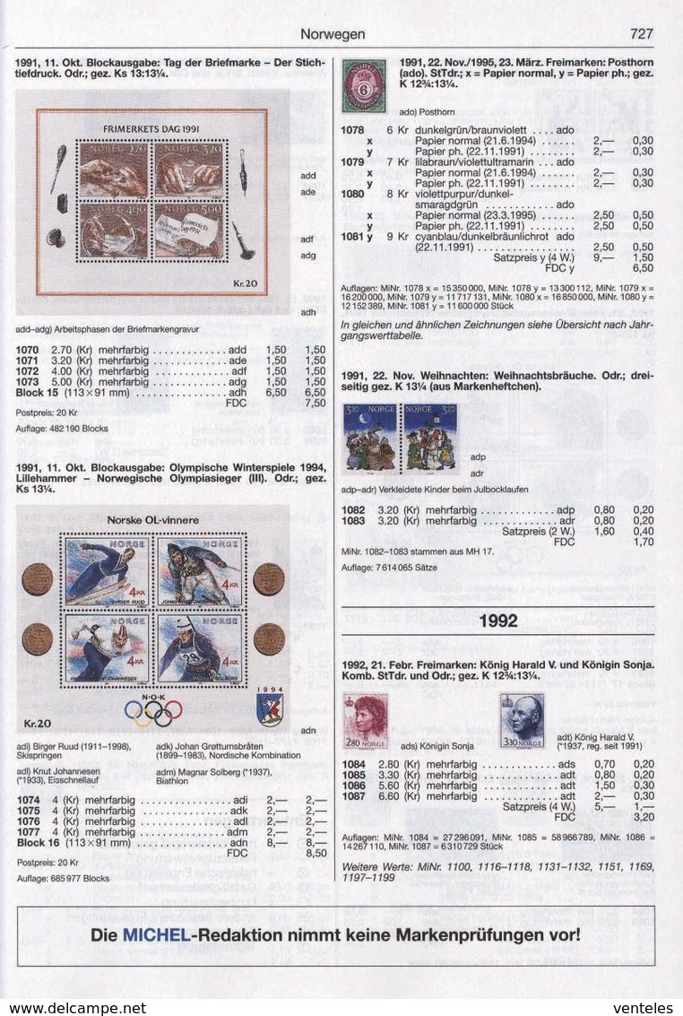 Norway 11.10.1991 Mi # Bl 16 Norwegian Olympic Champions, Lillehammer Winter Olympics (III) MNH OG - Winter 1994: Lillehammer