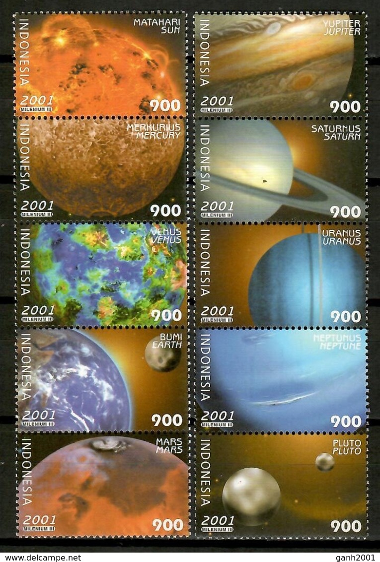 Indonesia 2001 / Planets Astronomy MNH Astronomia Planetas Planeten Astronomie / Cu12432  29 - Astrología