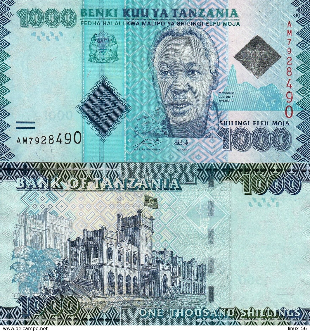 TANZANIA - 1.000 Shilingi Nd.(2010) & 2015 UNC P.41 A - Tanzanie