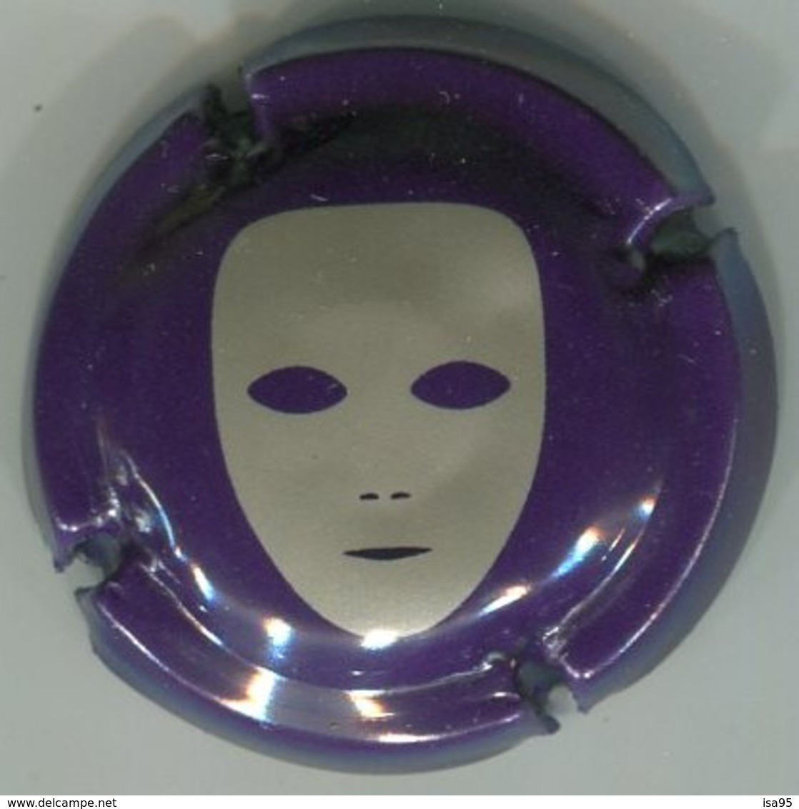 CJ-CAPSULE-LIMOUX- Masque Gris Sur Fond Violet - Mousseux