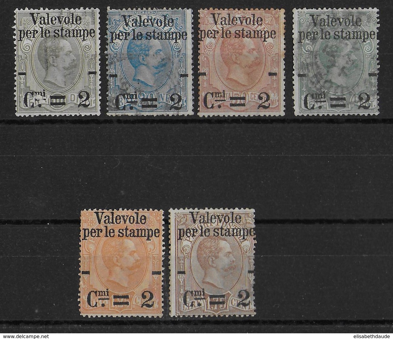 ITALIE - YVERT N° 46/51 (*) / OBLITERES  - COTE = 120 EUR. - Used