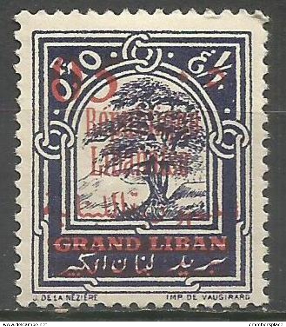 Lebanon - 1928 Cedar Republic Overprint 5c/10c MNH **    Mi 148  Sc 107 - Unused Stamps