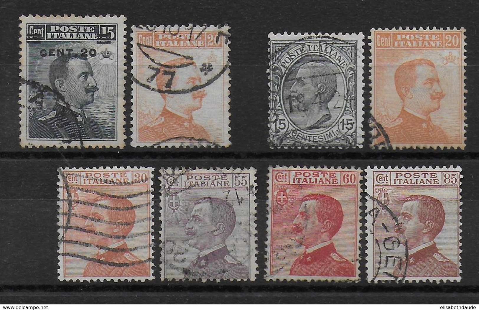 ITALIE - YVERT N° 102/109 OBLITERES  - COTE = 20 EUR. - Used