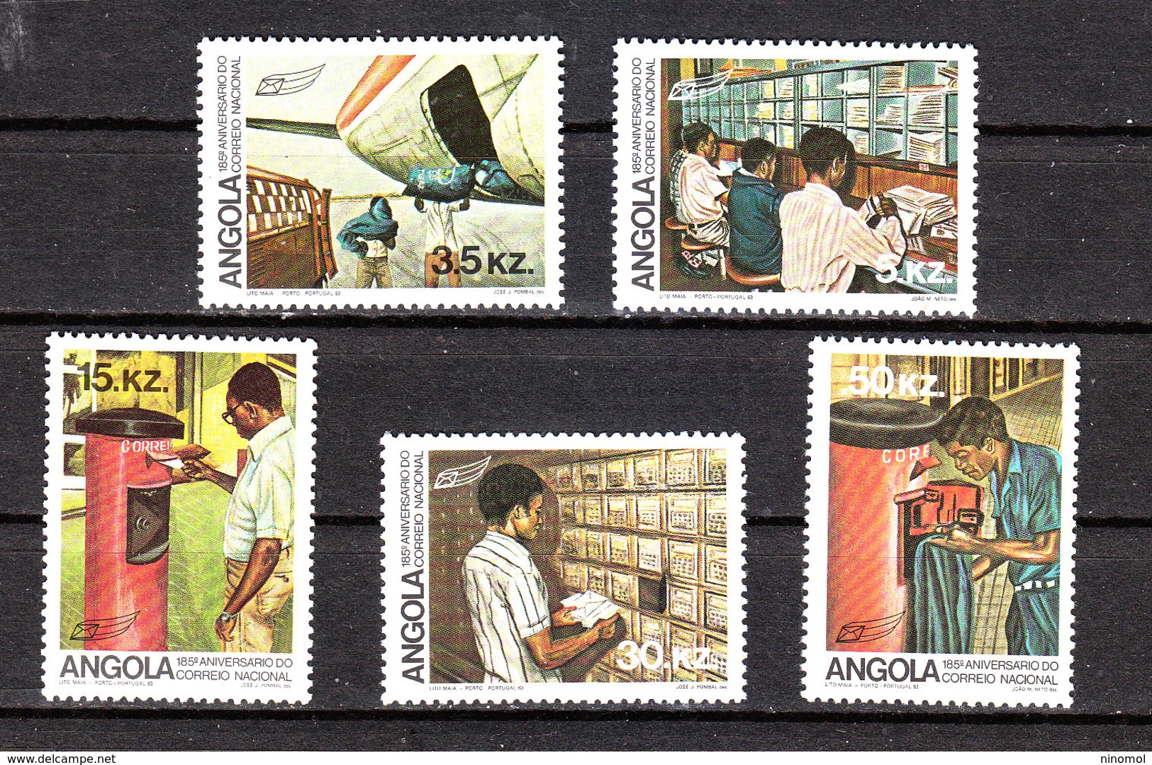 Angola   -  1983. Servizio Postale. Postal Service. Complete MNH Series - Posta