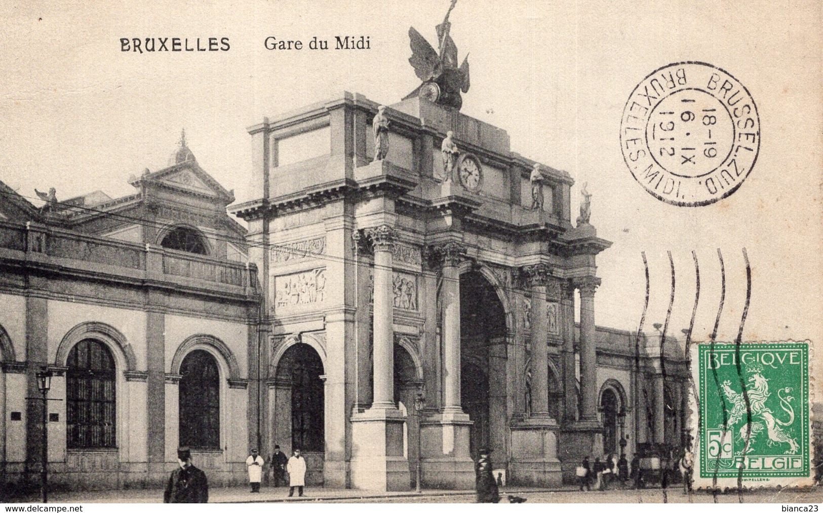 B56959 Cpa  Bruxelles - Gare Du Midi - Schienenverkehr - Bahnhöfe