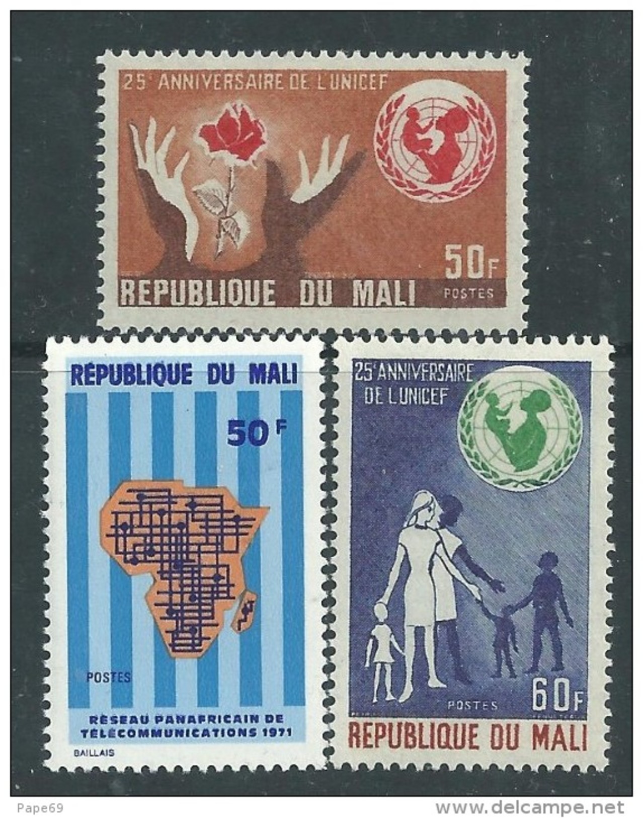 Mali  N° 156 / 57 + 163  XX  Les 3  Valeurs Sans Charnière TB - Mali (1959-...)