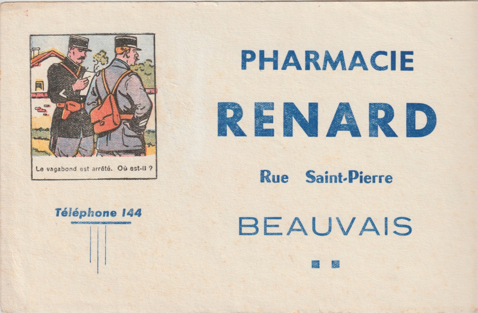 60 - BUVARD - BEAUVAIS - PHARMACIE RENARD - Autres & Non Classés