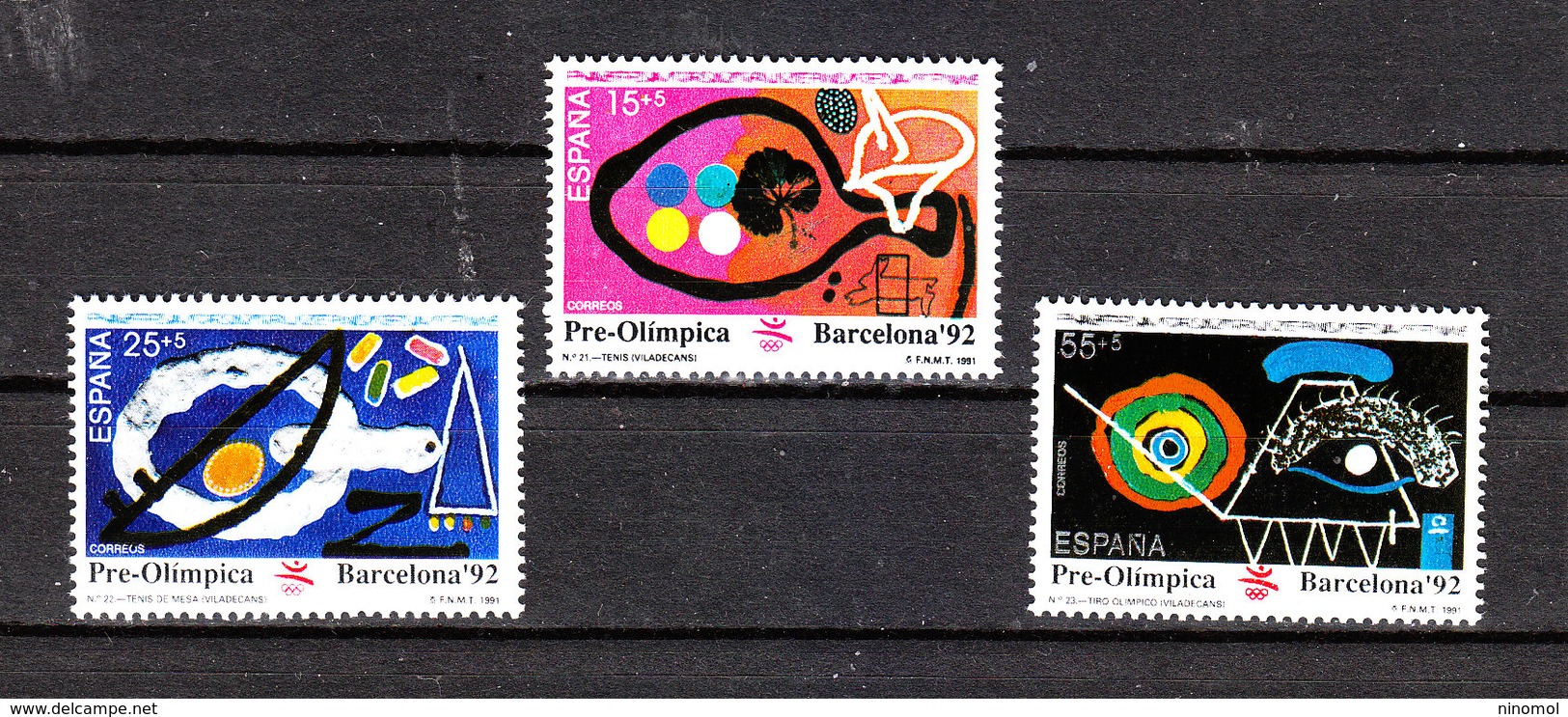 Spagna - 1991. Pre-Olimpiadi Barcellona. Tennis, Tiro. Tennis, Shooting. MNH - Estate 1992: Barcellona