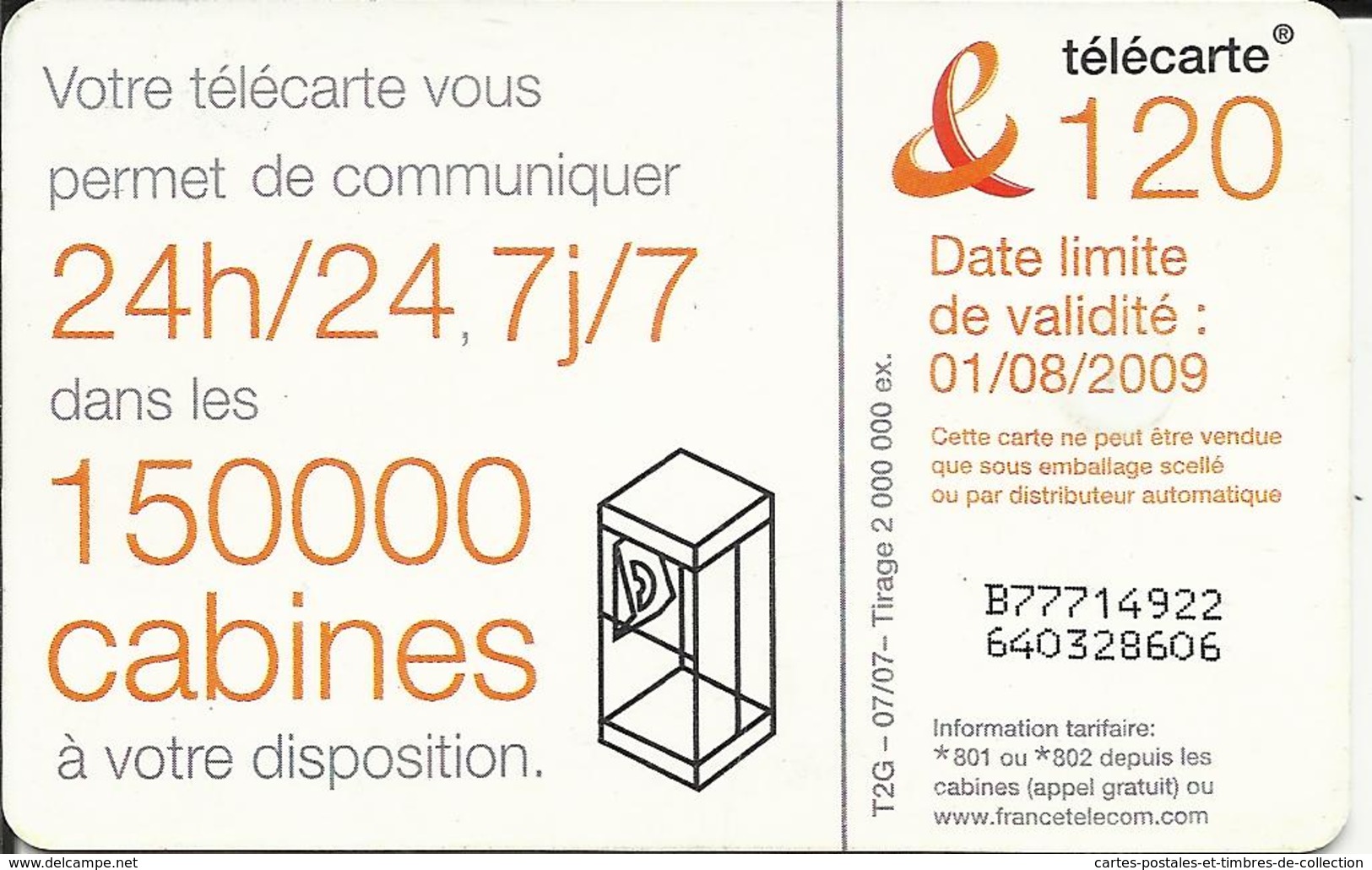Télécarte 120 U , FRANCE TELECOM , 07/07 , Tirage 2 000 000 Ex. , DANSE , Voir Scans - 2007