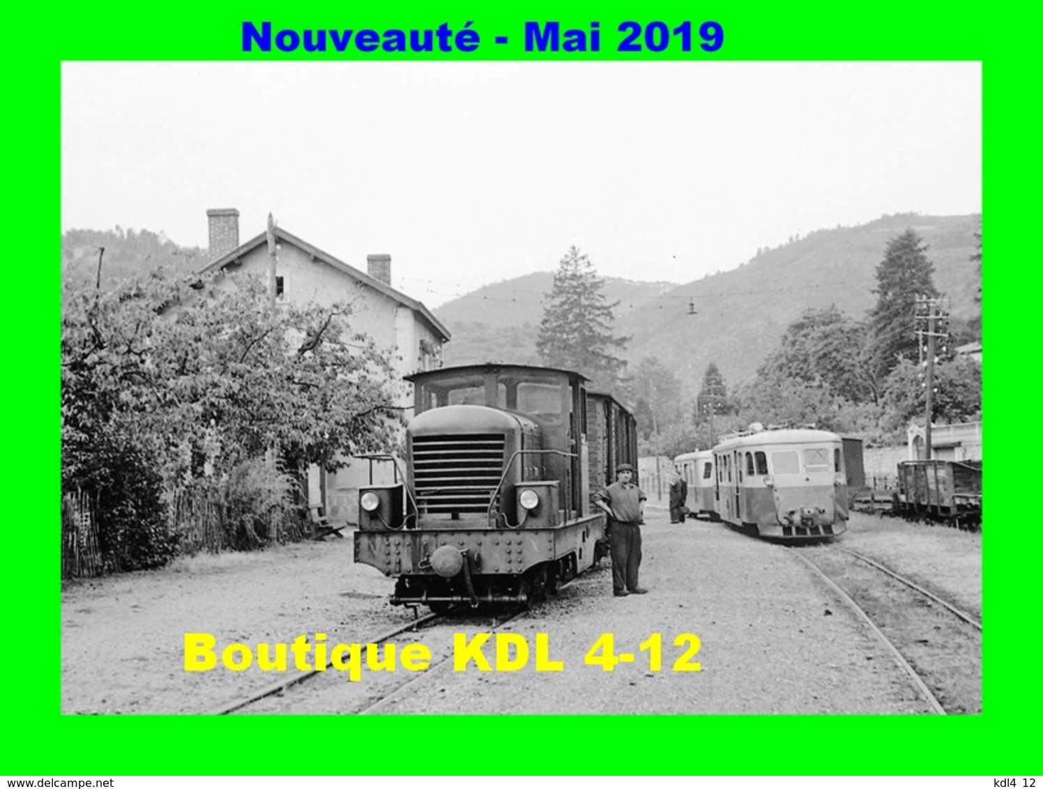 AL 566 - Train - Locotracteur N° X En Gare - LES OLLIERES SUR EYRIEUX - Ardèche - CFD Vivarais - Autres & Non Classés