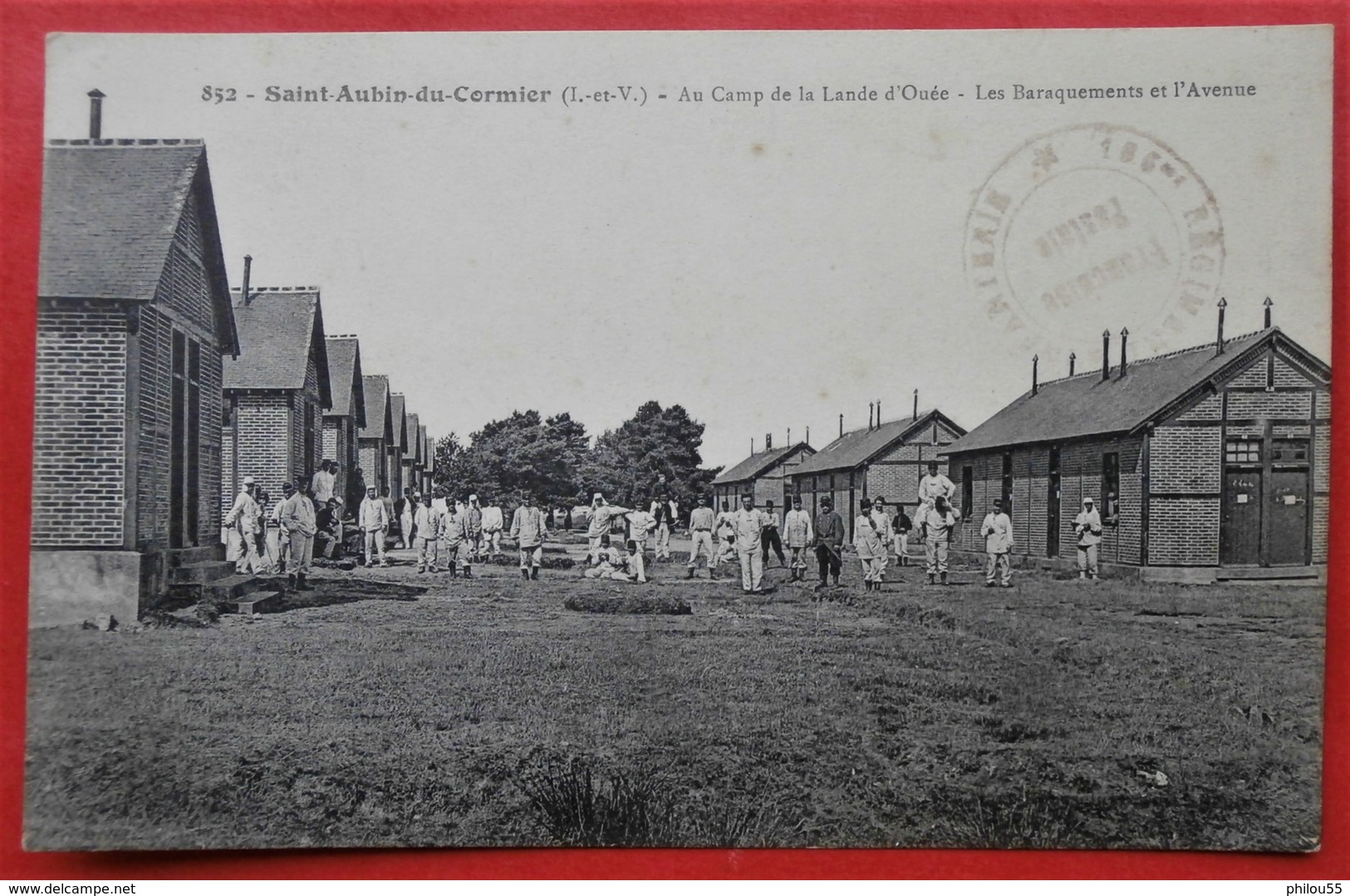 Cpa 35 SAINT AUBIN DU CORMIER Camp De La Lande D'Ouee 106 Eme RI 51 CHALONS SUR MARNE - Autres & Non Classés