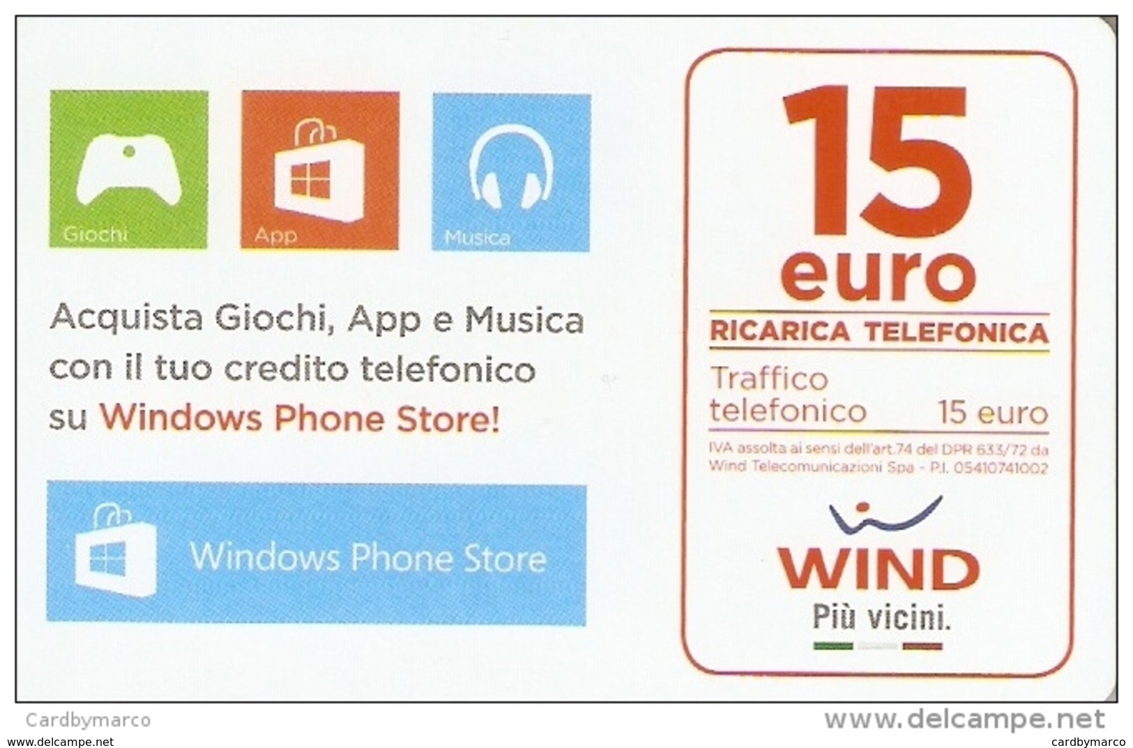 *ITALIA - WIND* - Ricarica Usata (sc. 31-12-2019) - [2] Sim Cards, Prepaid & Refills