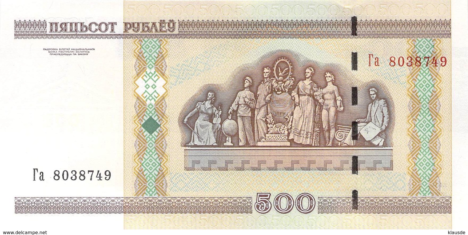 500 Rubel Belaruss 2000 - Belarus