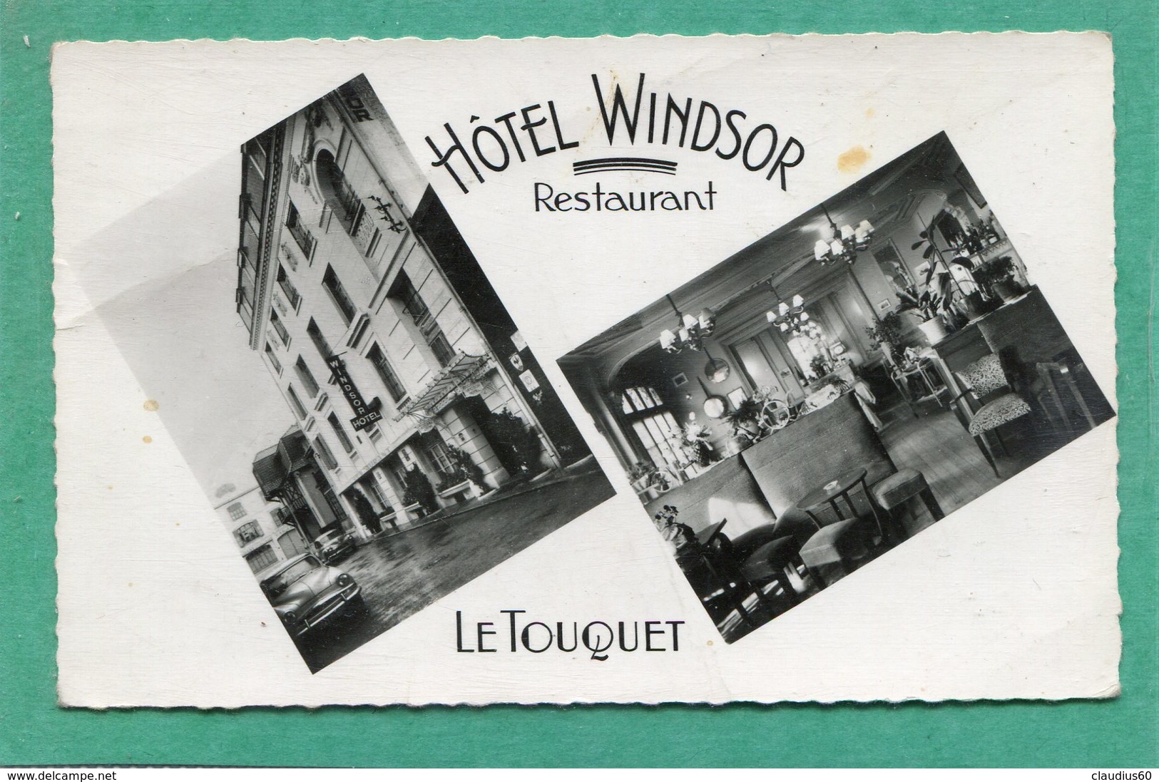 62  .LE   TOUQUET  - PARIS  - PLAGE  .Hôtel  "  WINDSOR  "       .cpsm  9 X 14 - Le Touquet