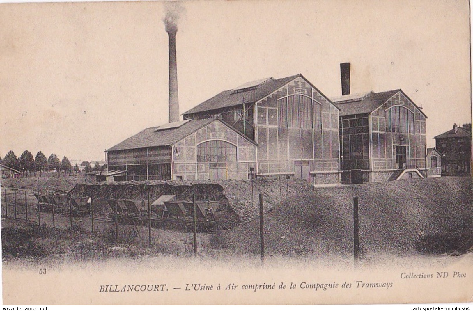 BILLANCOURT (92) - Usine à Air Comprimé Compagnie Des Tramways - ND 53 - 1904 - Boulogne Billancourt