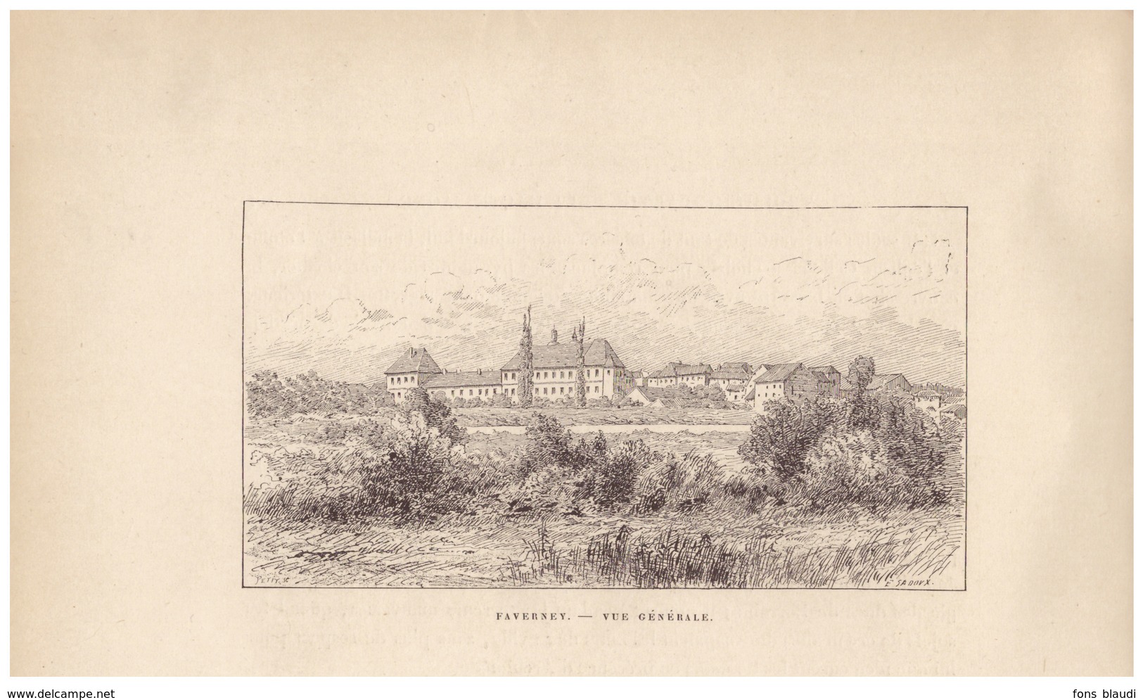 Gravure Sur Bois - 1904 - Faverney (Haute-Saône) - L'abbaye - FRANCO DE PORT - Estampes & Gravures