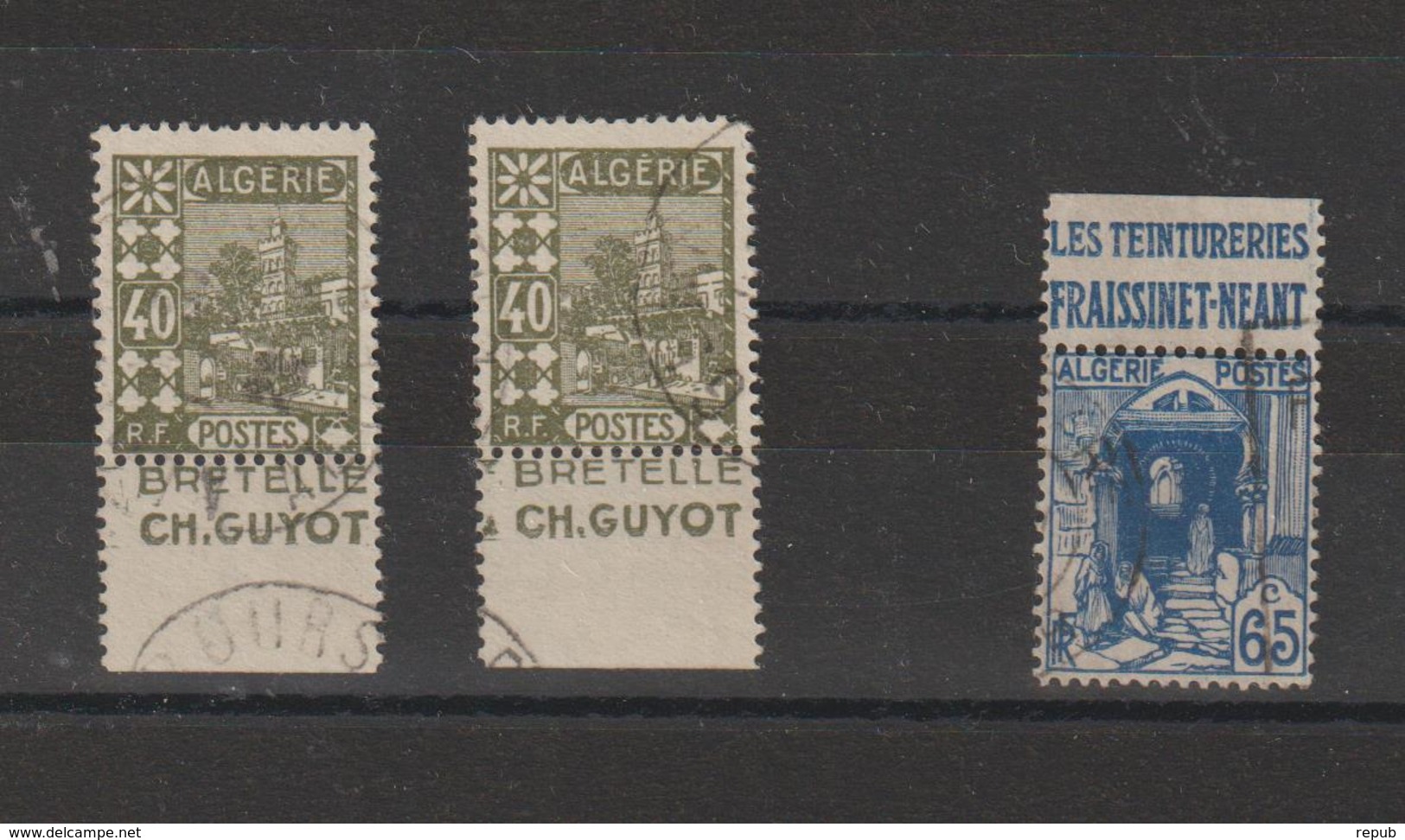 Algérie Lot 29 Timbres Oblitérés Avec Bandes Pub Diverses - Oblitérés