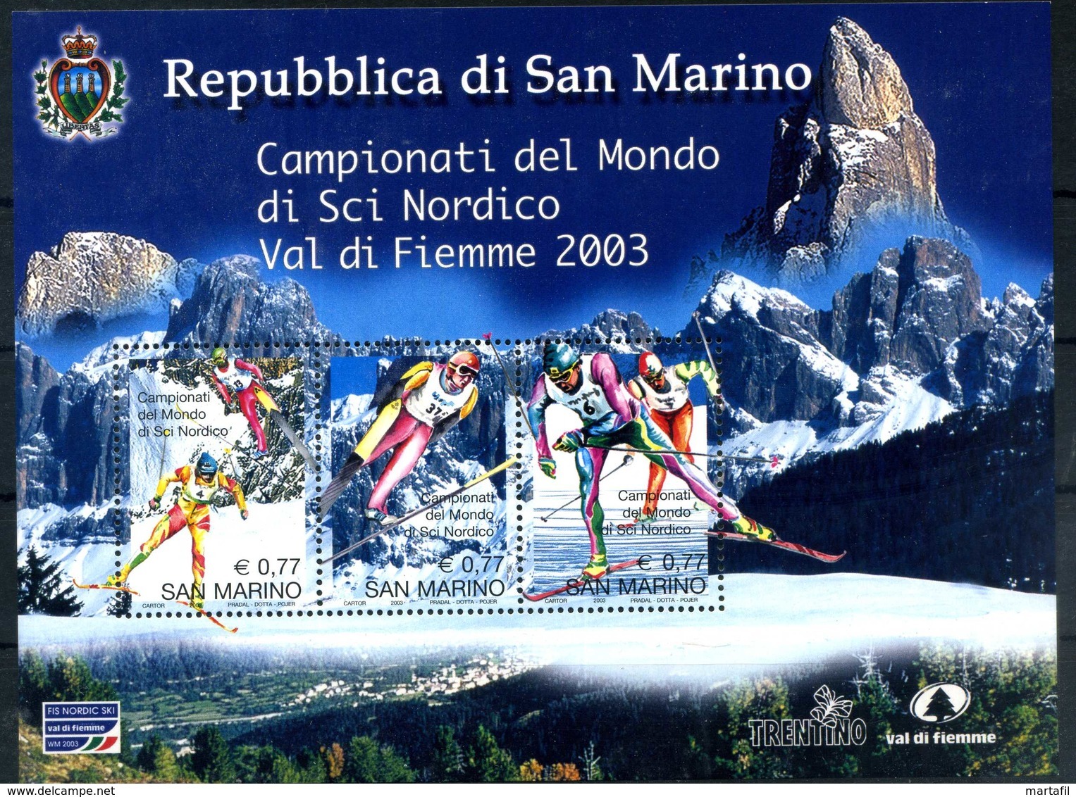 2003 SAN MARINO BF71 MNH ** - Blocchi & Foglietti