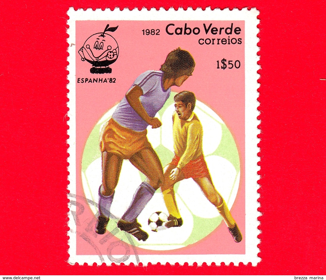 CAPO VERDE - Nuovo Oblit. - 1982 - Sport - Spagna '82 - Mondiali Di Calcio - Scena Di Gioco - 1.50 - Isola Di Capo Verde