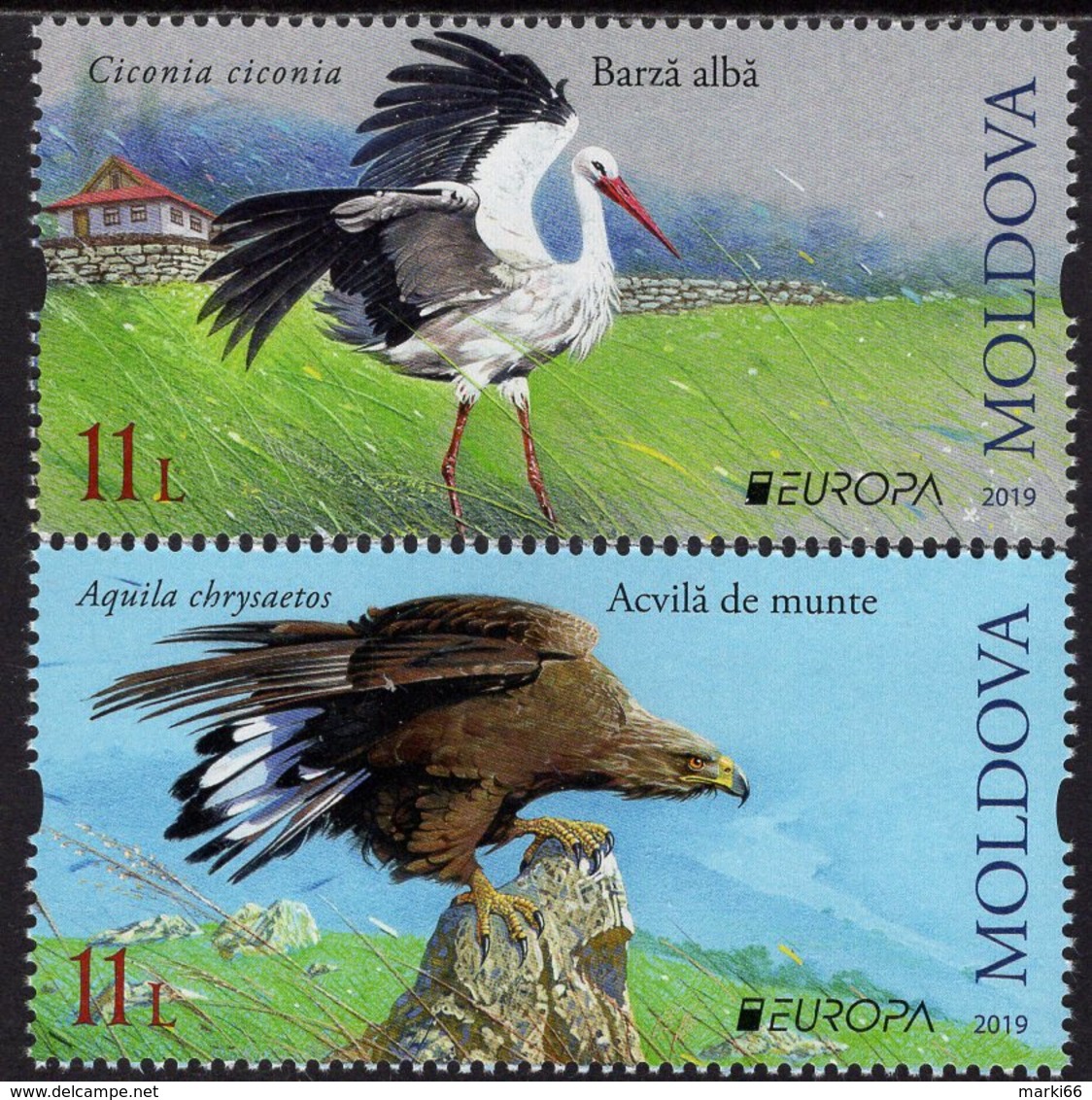 Moldova - 2019 - Europa CEPT - National Birds - Mint Stamp Set - Moldavia