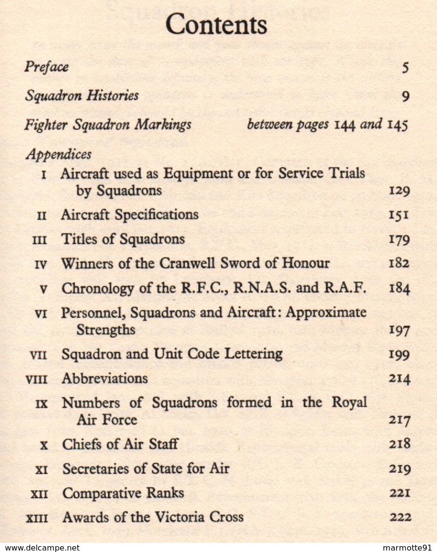 SQUADRON HISTORIES RFC RNAS RAF SINCE 1912 HISTORIQUE AVIATION BRITANNIQUE - Aviation