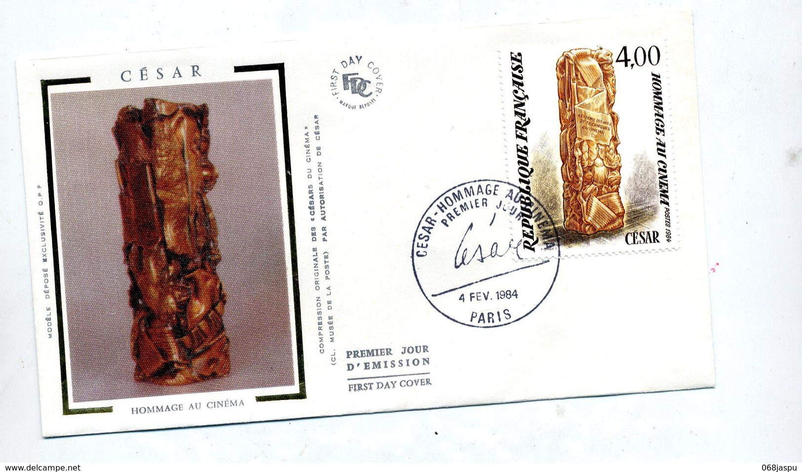 Lettre Fdc 1984 Paris Cesar - 1980-1989