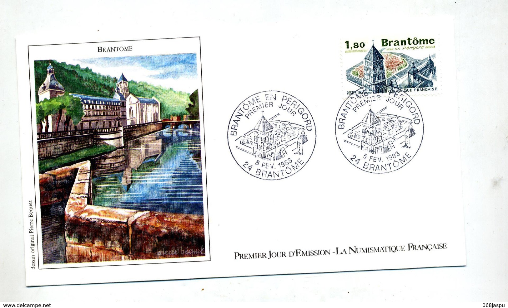 Lettre Fdc 1984 Brantome - 1980-1989