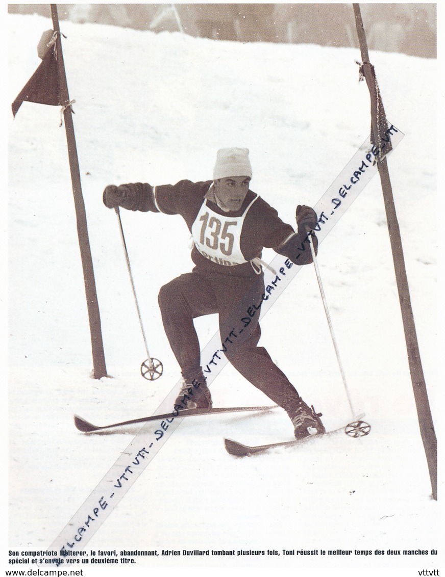 SKI : PHOTO (1956), JEUX OLYMPIQUES DE CORTINA (ITALIE), TONI SAILIER REMPORTE LA MEDAILLE D'OR DU SLALOM SPECIAL... - Collections