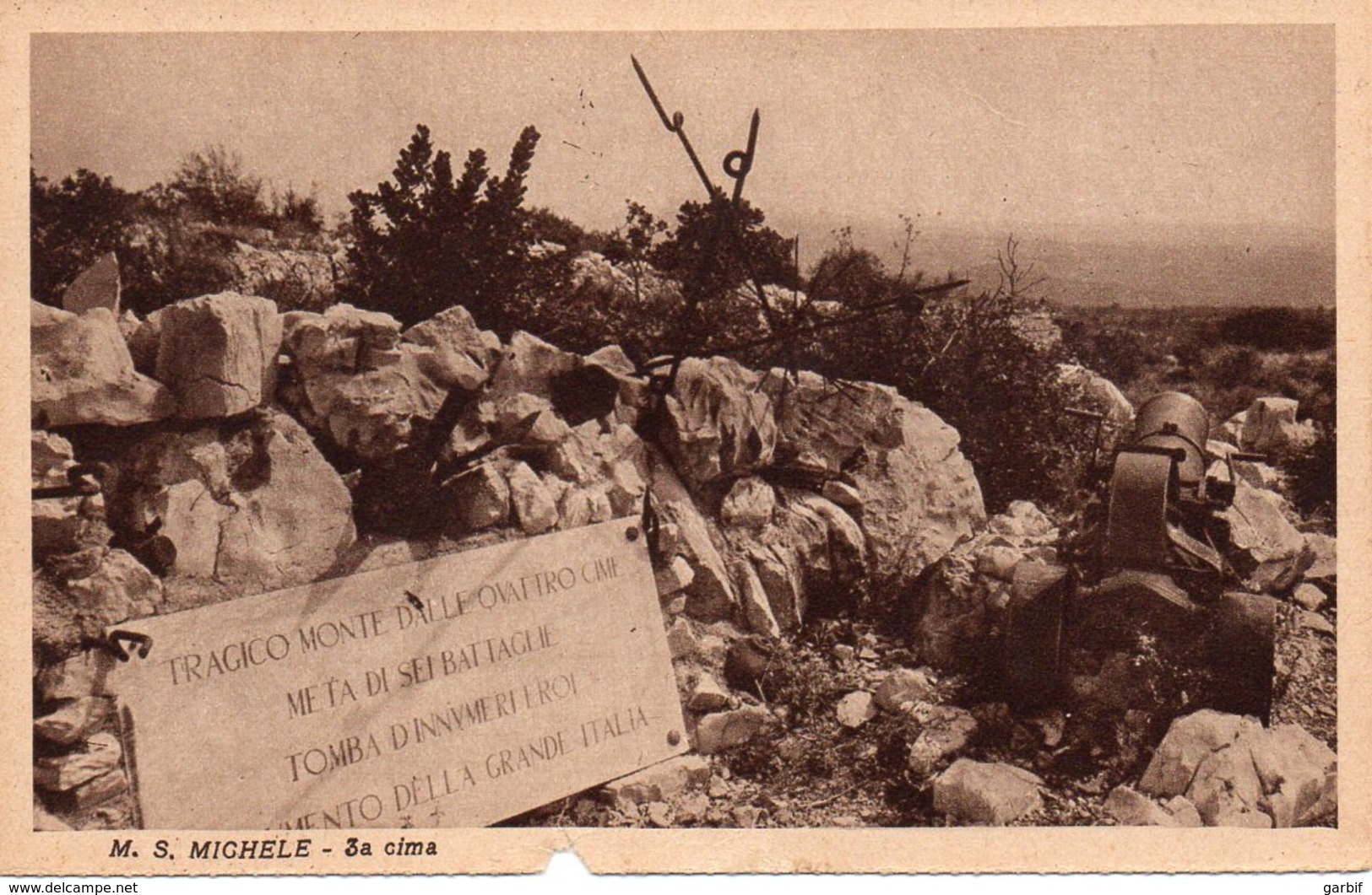 Guerra 1914-18 - Monte S.Michele - La Cima - Fp Nv - Difetto Sul Bordo Inferiore - War 1914-18