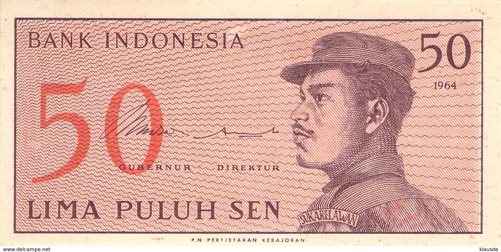 Dua Puluh Lima Sen Banknote Indonesien 1964 - Indonesien