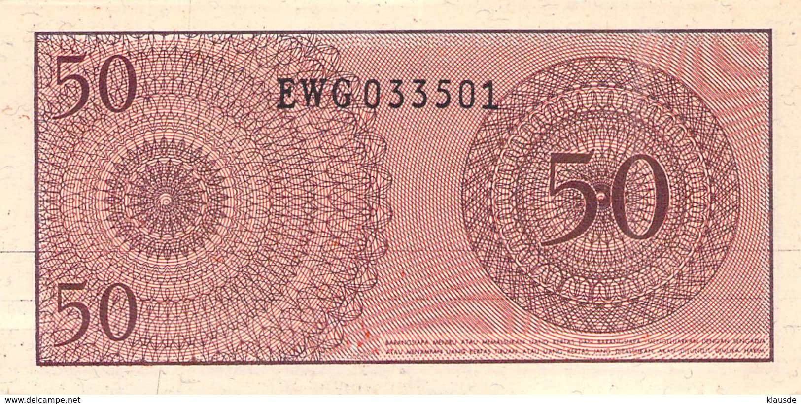 Dua Puluh Lima Sen Banknote Indonesien 1964 - Indonesien
