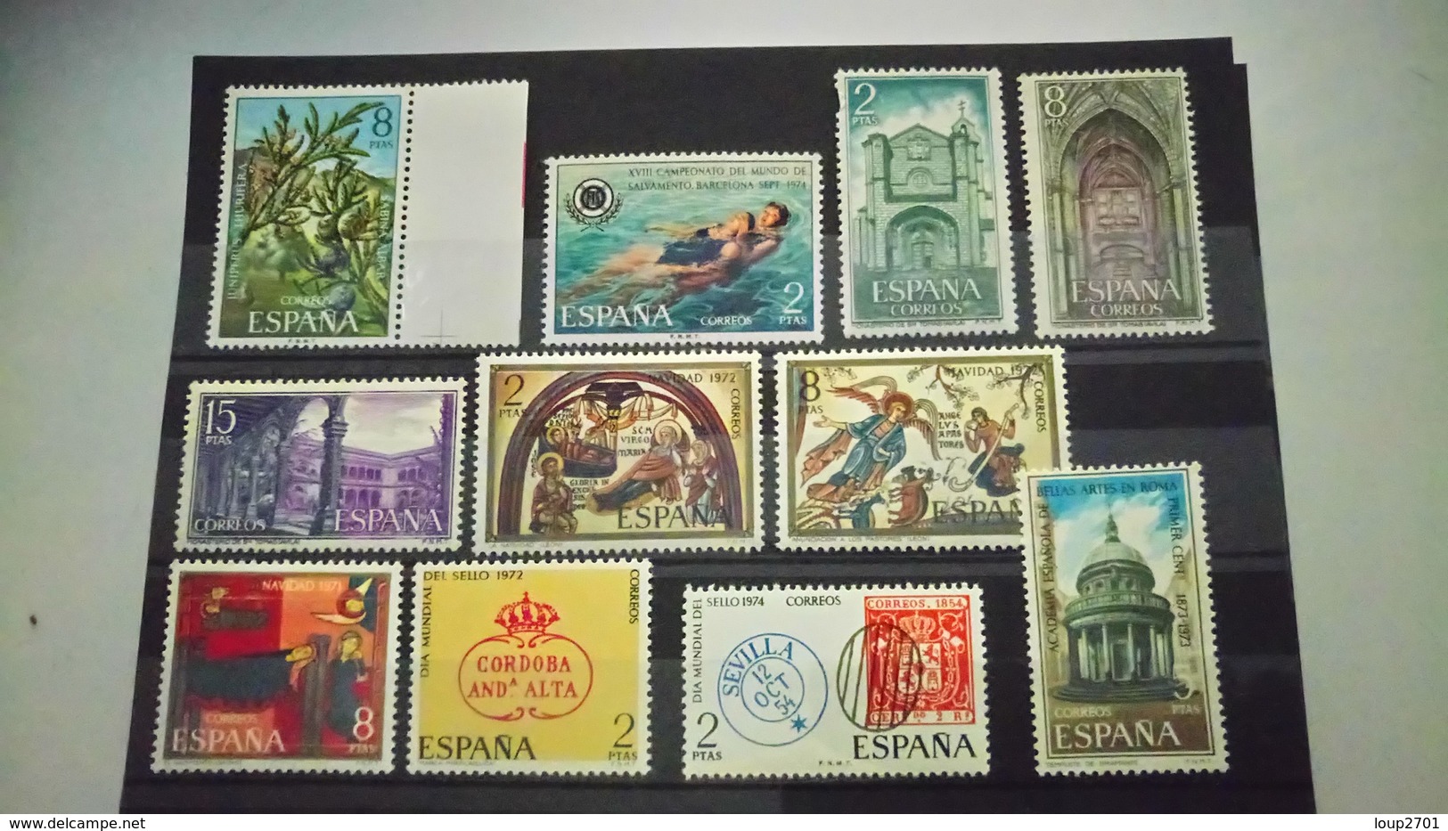 P102 LOT 68 PLAQUETTES TIMBRES MONDE NEUFS / OB  A TRIER COTE++ DÉPART 10€