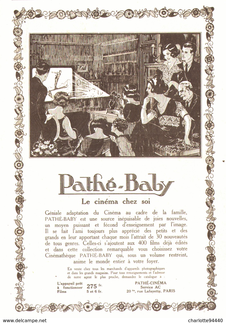 PUB    " PATHE-BABY "    1923 ( 2 ) - Autres & Non Classés