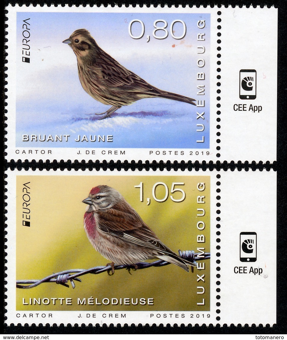 LUXEMBOURG/Luxemburg, EUROPA 2019 "National Birds" Set Of 2v** - 2019