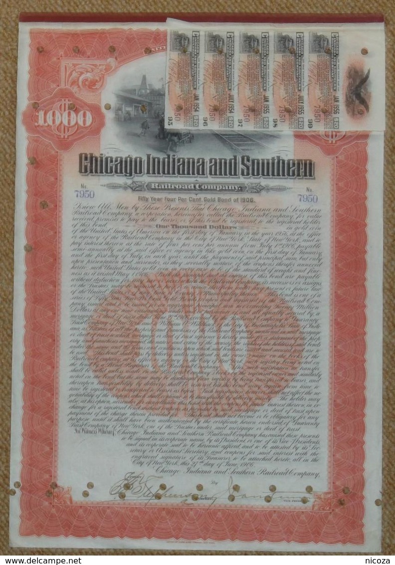 1906 Chicago, Indiana And Southern Railroad. - Spoorwegen En Trams