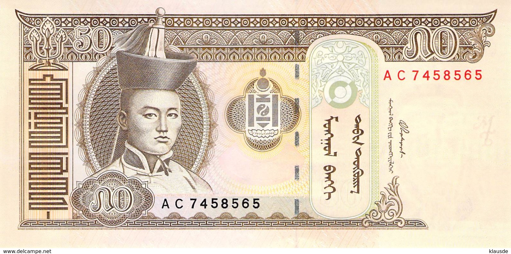 50 Tugrik Mongolei 2000 - Mongolie