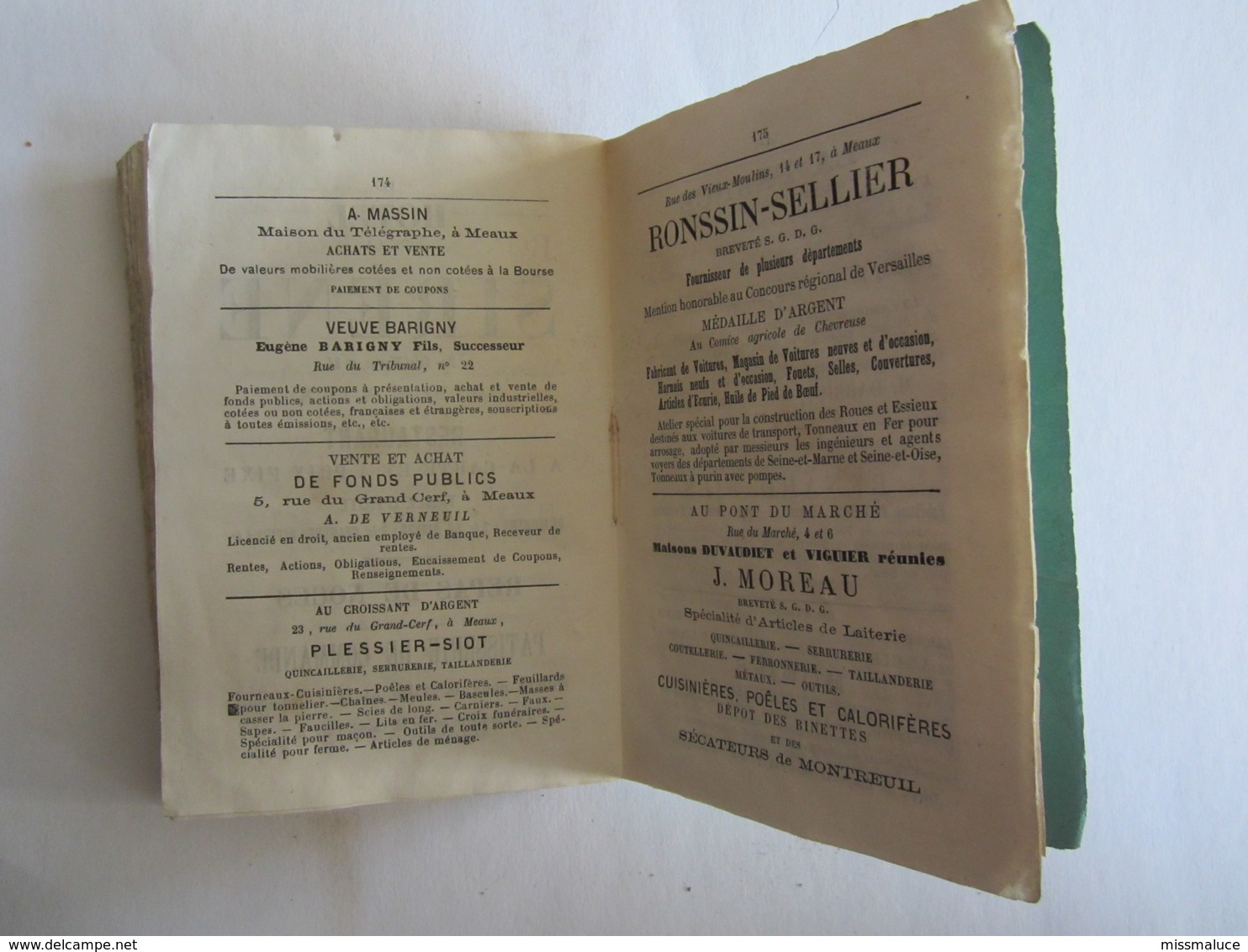 Almanach de Seine et Marne Diocèse de Meaux 1875 dans l'état Jouarre La Férté sous Jouarre