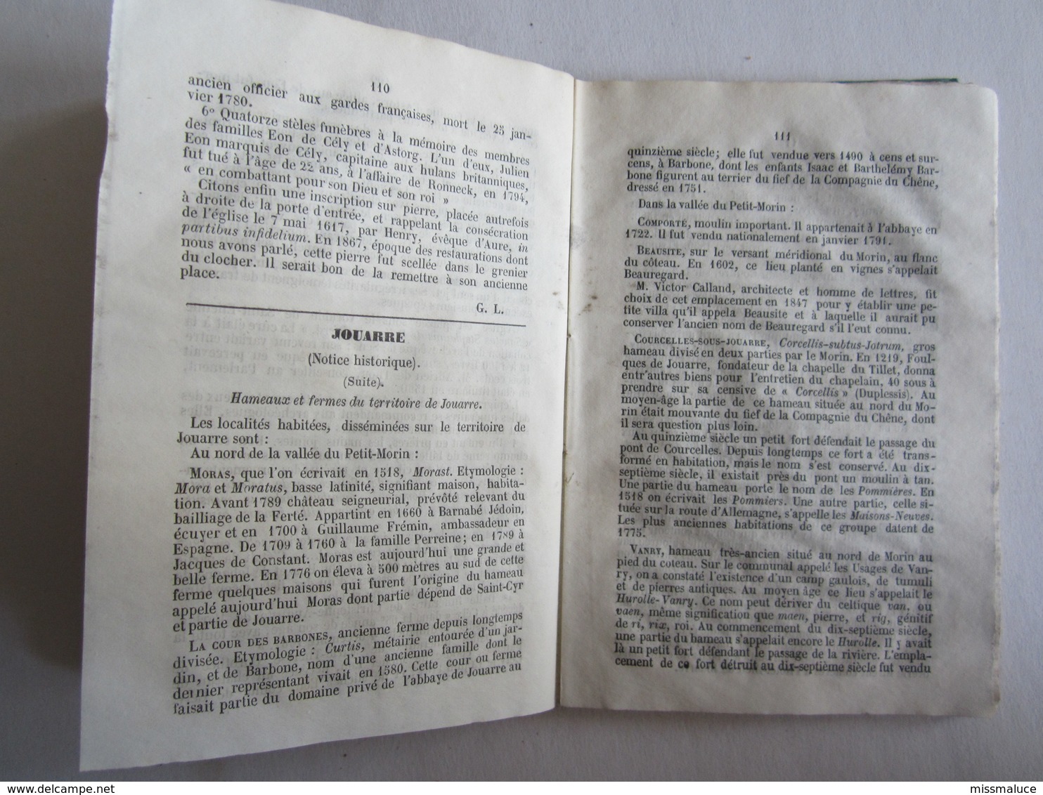 Almanach de Seine et Marne Diocèse de Meaux 1875 dans l'état Jouarre La Férté sous Jouarre