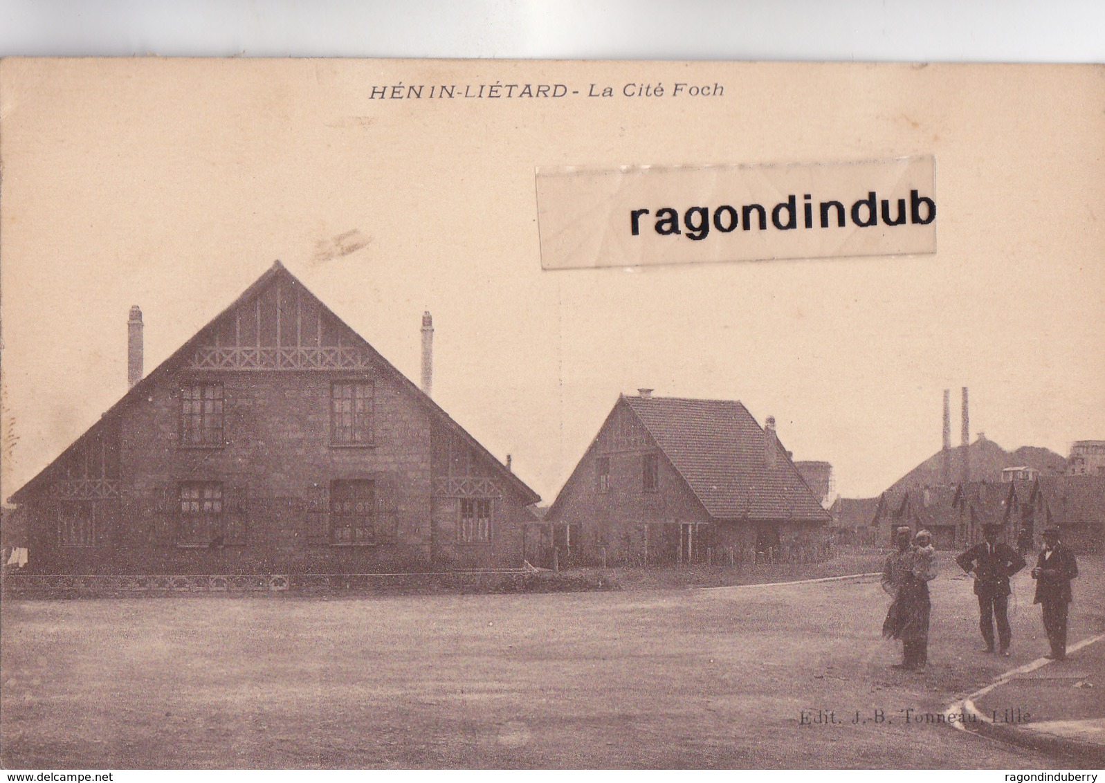 CPA - 62 - HENIN LIETARD - La Cité Foch Vers 1930 - CARTE Sur PLAN RARE - - Other & Unclassified