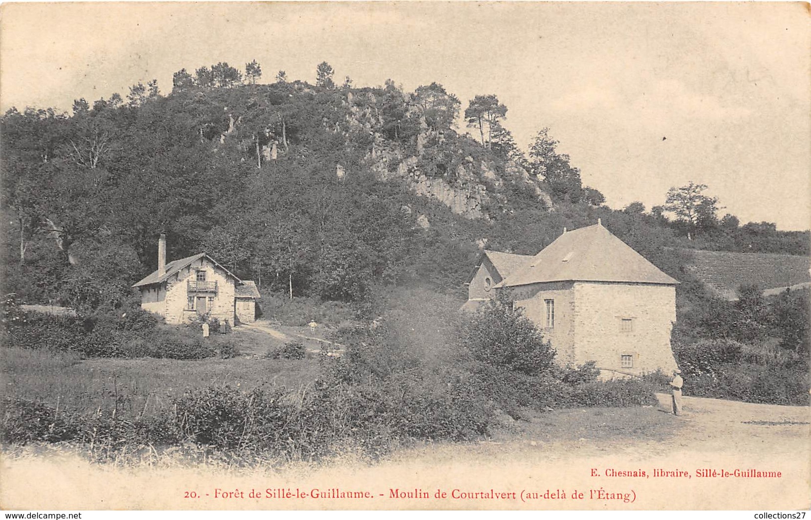 72-SILLE -LE- GUILLAUME-FORÊT DE SILLE-LE-GUILLAUME- MOULOIN DE COURTALVERT AU DELA DE L'ETANG - Sille Le Guillaume