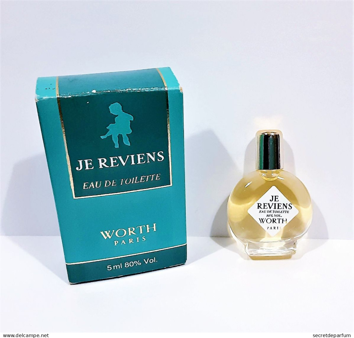 Miniatures De Parfum JE REVIENS  EDT  De WORTH 5 Ml  + BOITE - Miniatures Femmes (avec Boite)