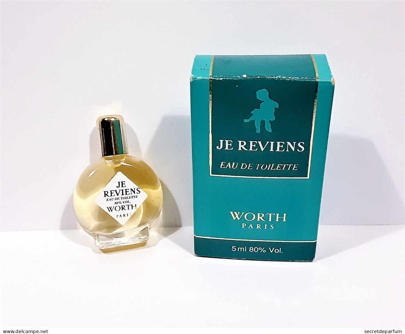 Miniatures De Parfum JE REVIENS  EDT  De WORTH 5 Ml  + BOITE - Miniatures Femmes (avec Boite)