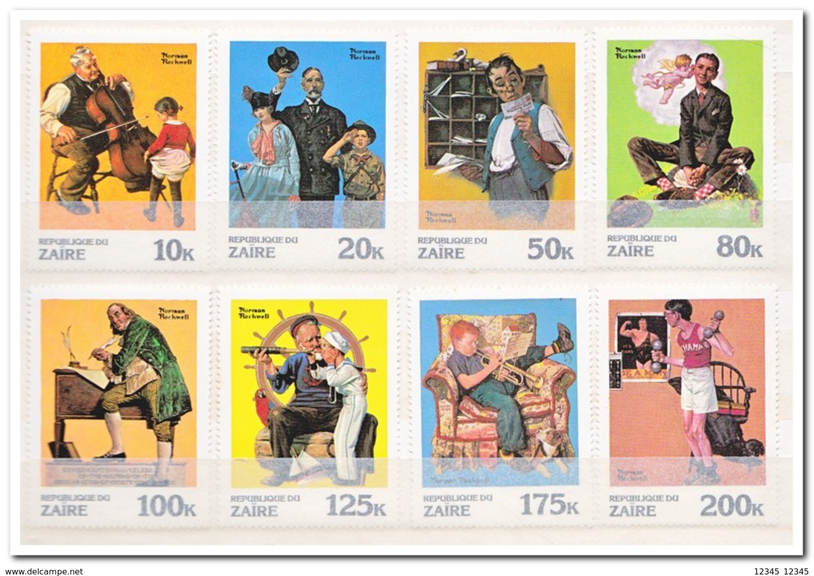 Zaïre 1981, Postfris MNH, Paintings Of Norman Rockwell - Ongebruikt